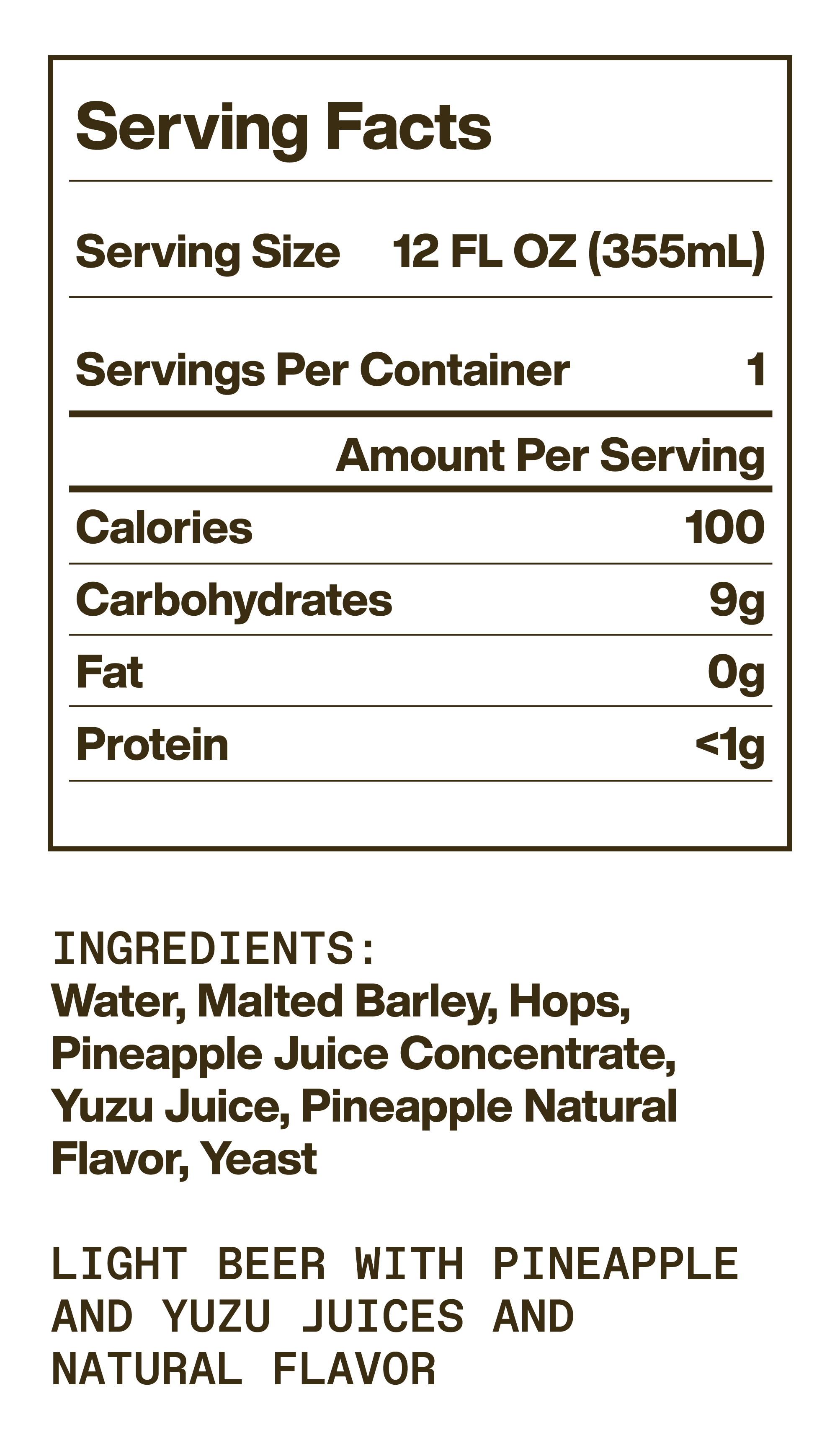Nutrition Label